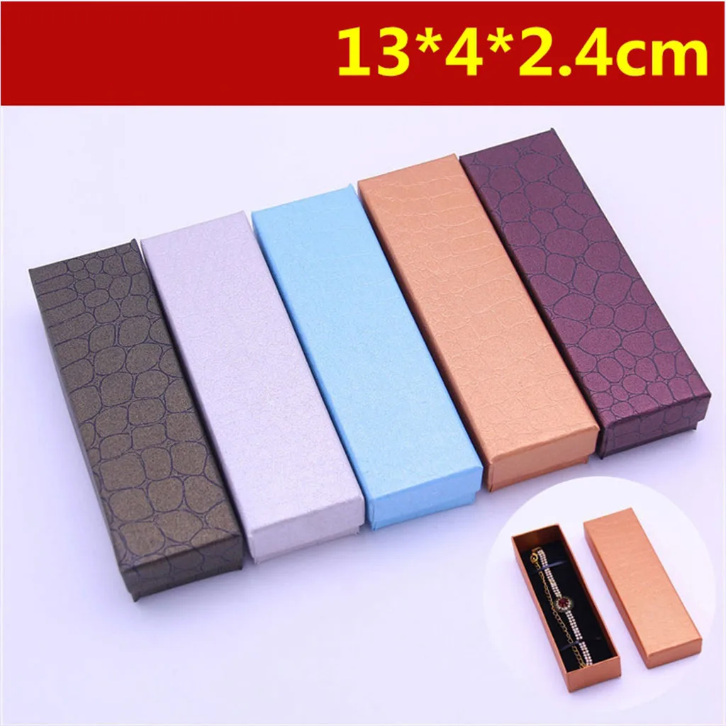 10 Piece Rectangle Cardboard Box for Necklace Bracelet Earrings Jewelry Wedding Christmas Birthday Gift Jewelry Packaging
