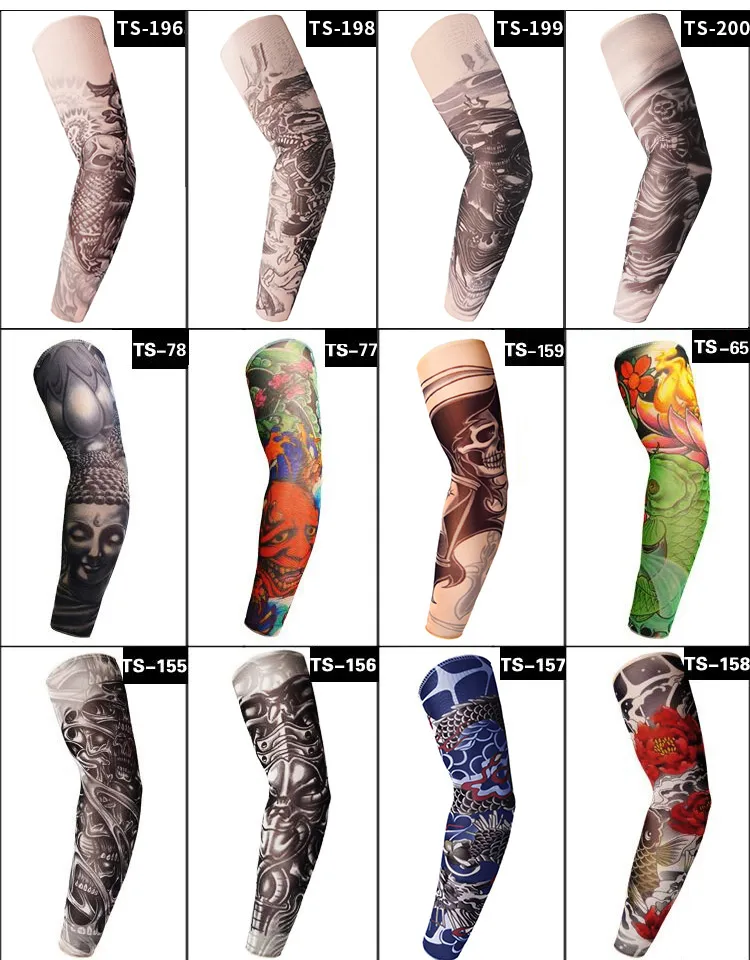 Новое поступление 2019 1 пара нейлоновая Рука теплая эластичная компрессионная фальшивая, временная татуировка рукава налокотники для