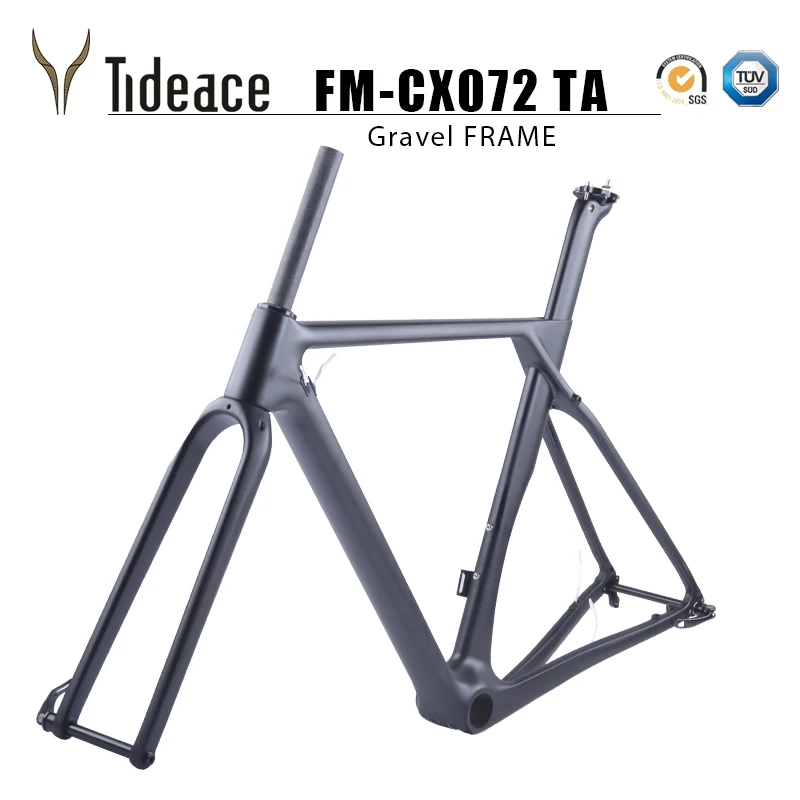 Best 2019 Full Carbon gravel frame Thru axle Di2 Gravel Bicycle Frame Disc Bike axle 142*12 or 135*9 XS/S/M/L/XL 2