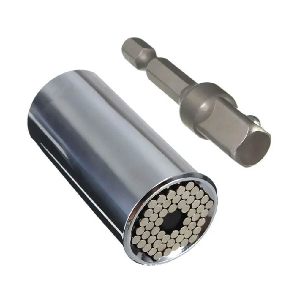 2Pcs 7 19mm Universal Torque Ratchet Socket Wrench Head Socket Hand