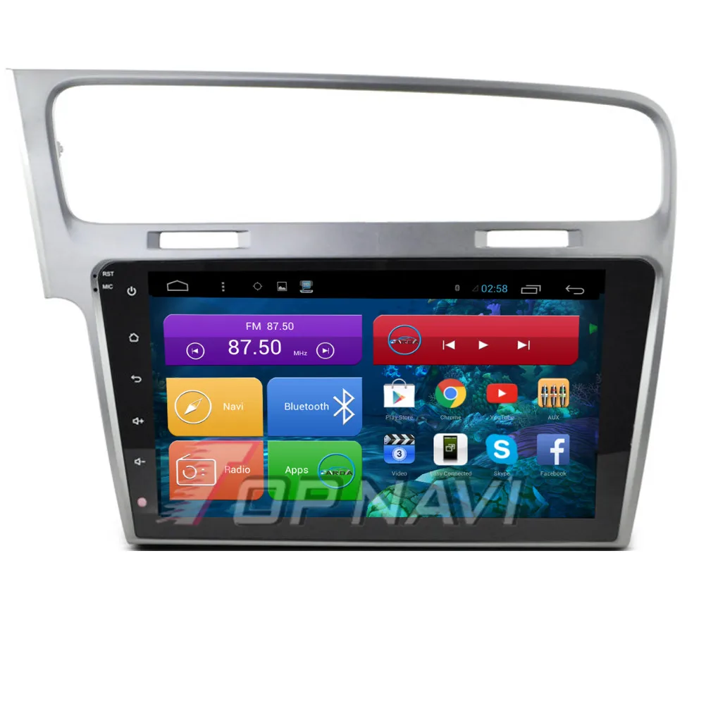 Sale Topnavi 10.2" Quad Core Android 6.0 Car GPS Navigation for VW Golf 7 Autoradio Multimedia Audio Stereo,NO DVD 8