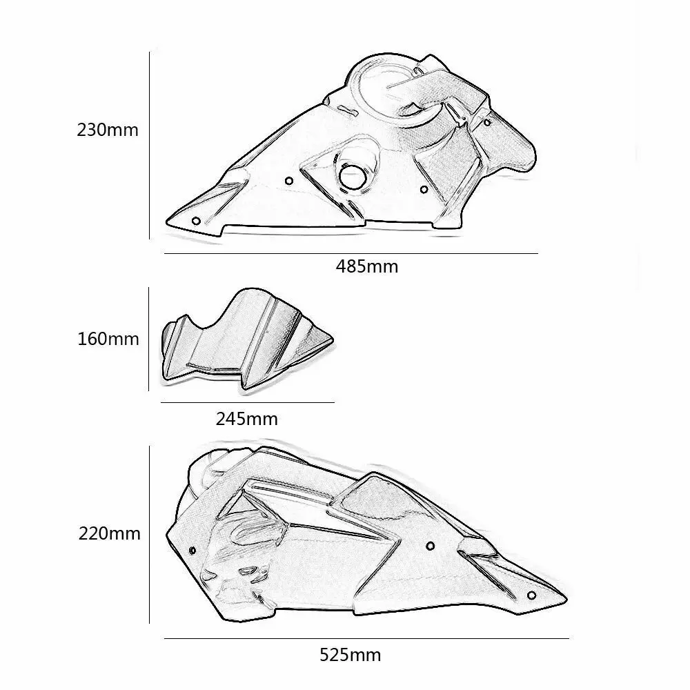 Мотоциклетный обтекатель спойлера ДЛЯ живота, обтекатель спойлера, ABS корпус, рамка, комплект, нижняя панель для Yamaha MT-07, FZ-07, MT07, FZ07