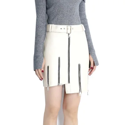 

2019 New Fashion Genuine Sheep Leather Skirt E32