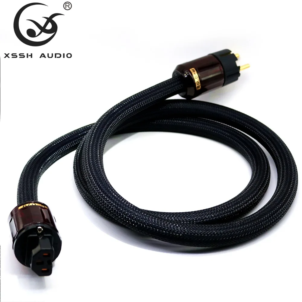 Hi Fi усилитель XSSH audio с покрытием из чистой меди европейская вилка Schuko + IEC AC
