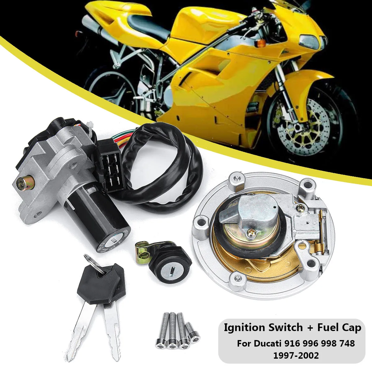 Buy Ignition Switch Cylinder Lock + Fuel Cap W/2 Keys