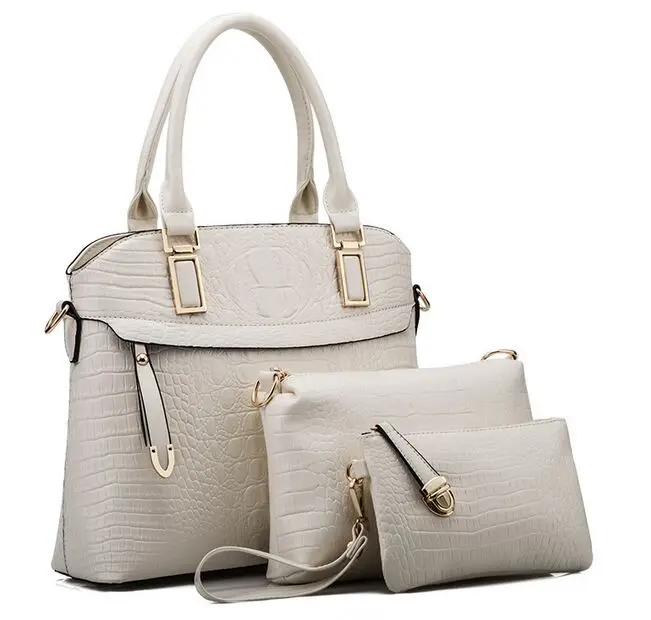 Elegant Lady Commuter Composite Women Bag Casual Beige Shoulder Bags