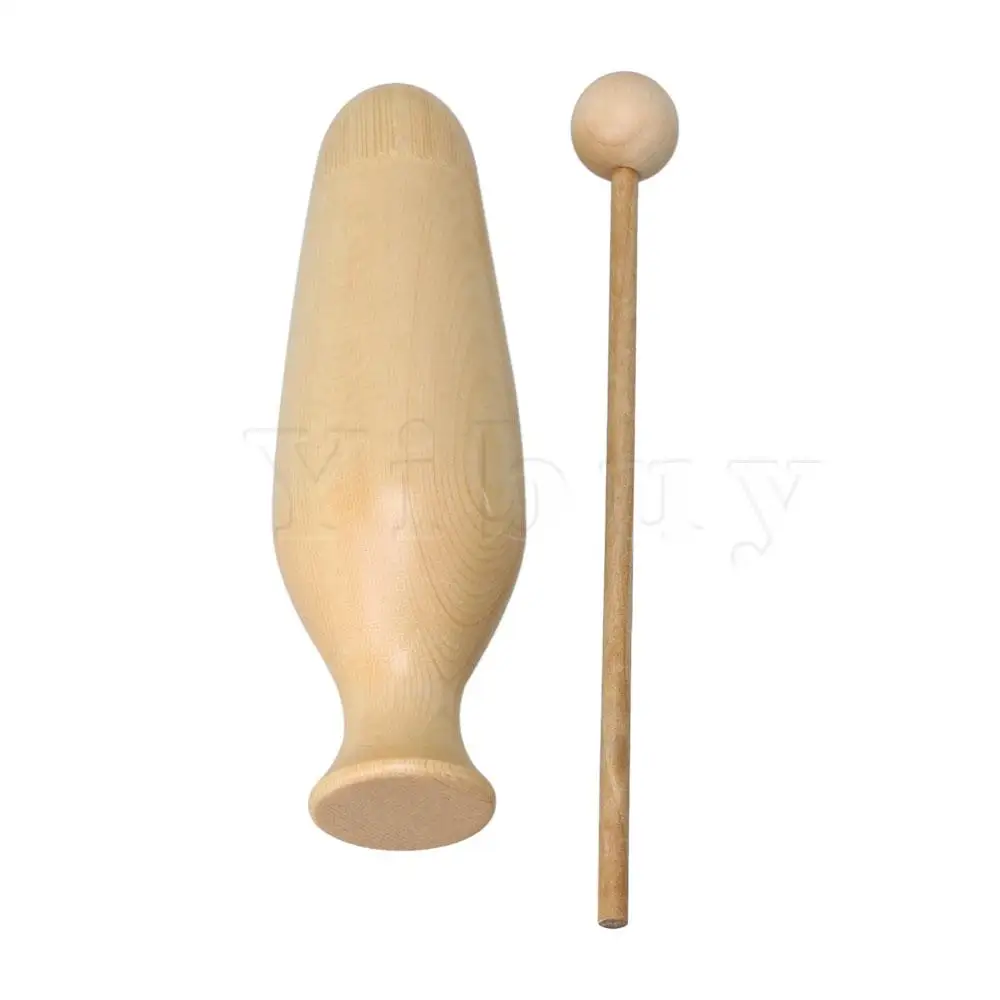 

Yibuy Wooden Fish Shape Drum Mallet Set Music Toy for Preschool Kids Learning