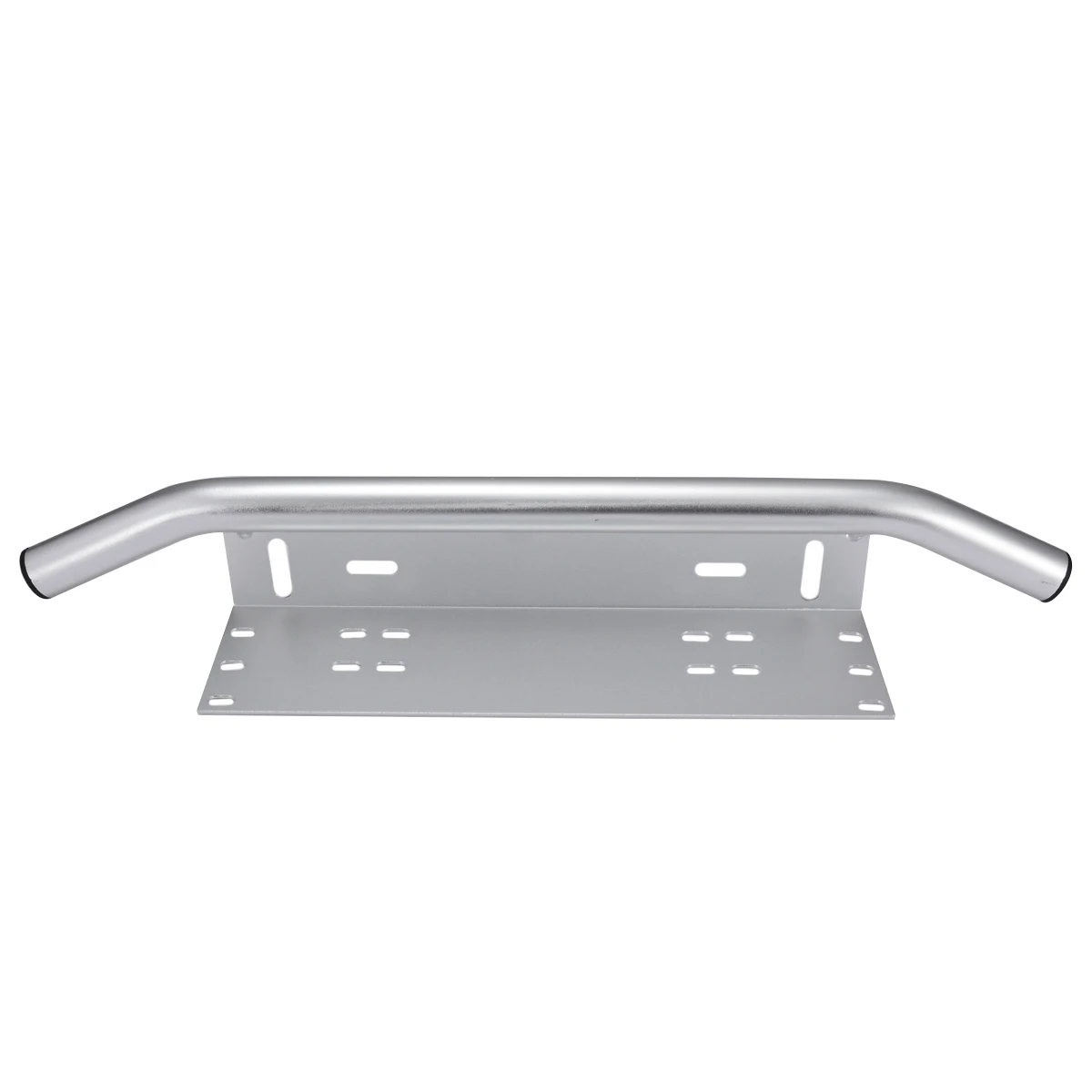 Mayitr 1pc Car Bull Bar Front Bumper License Plate Mount Bracket Light Holder Chrome Compatible Fog Driving Lights LED Work Lamp