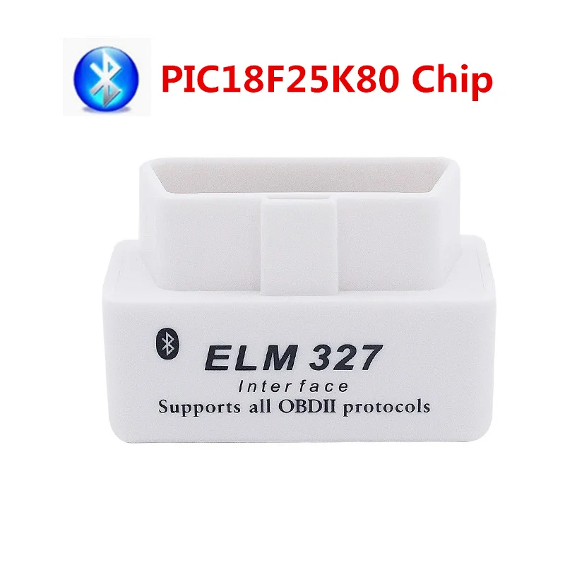 Аппаратное обеспечение V1.5 Супер Мини ELM327 PIC18F25K80 мульти-Langugae 13 видов ELM 327 Bluetooth OBDII CAN-BUS для Android Torque/PC - Цвет: Белый