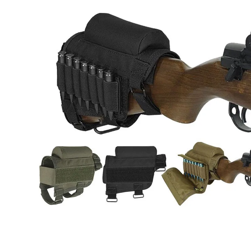 

Hunting Rifle Gun Accessories Shot gun Tactical Cheek Rest Shooting Ammo Cartridges Holder Carrier Pouch Shell Cartridge Bag