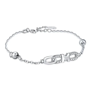 

Fashion Top Quality 925 Sterling Silver Bracelets For Women Wedding Accessories Lady Zircon Geometric Bracelet Girl Gift Silver
