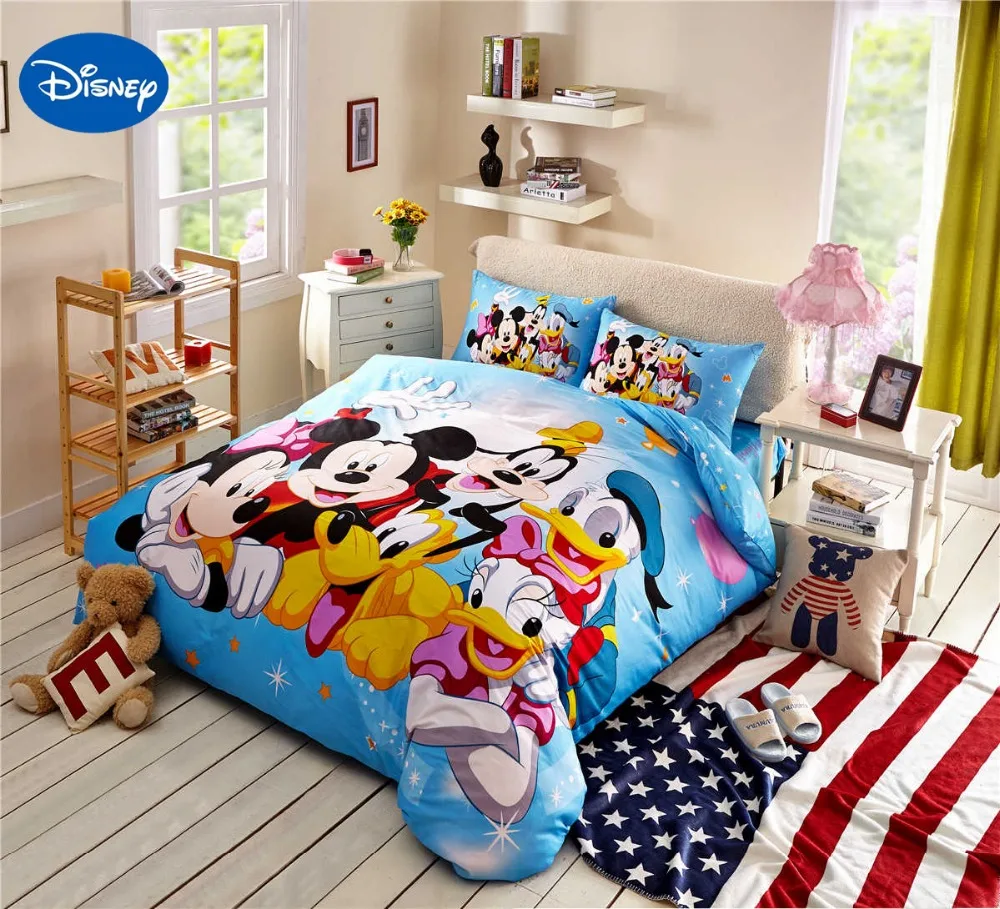 mickey minnie mouse donald duck goofy bedding cotton cartoon disney donald duck bed sheets