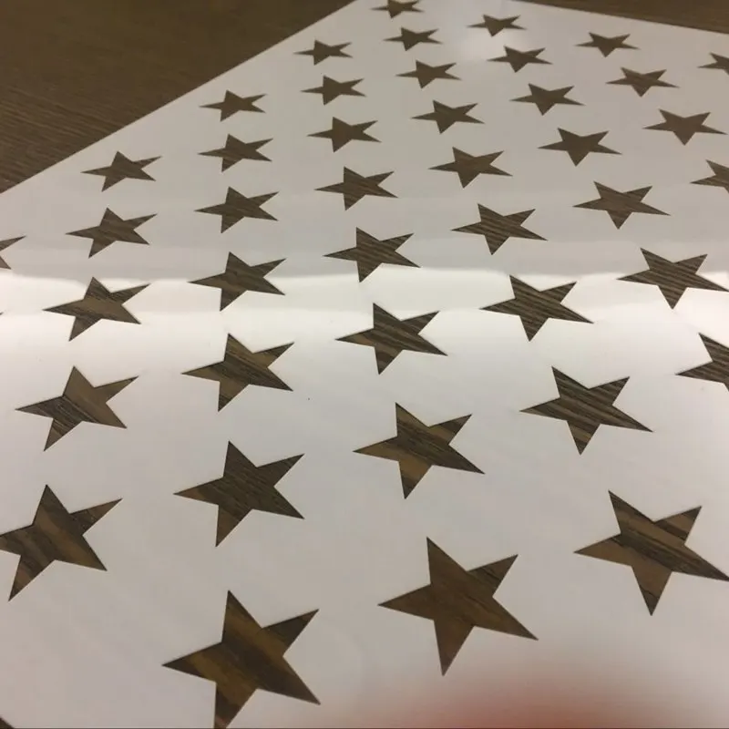 50 звезд DIY американский флаг для детей трафарет для рисования Craft линейка питания канцелярские