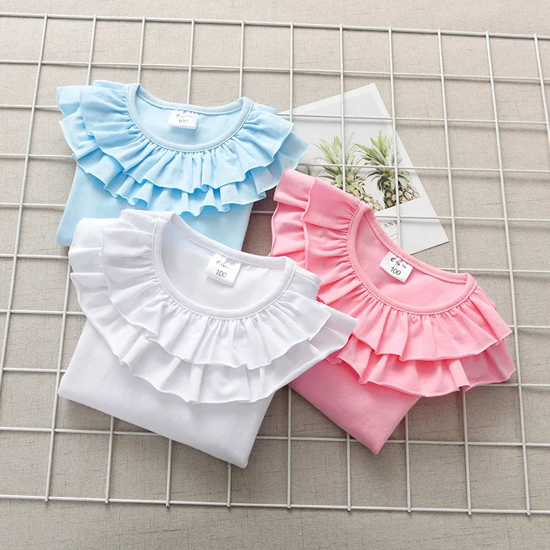Baby Girls Tops Long Sleeve Kids Tshirt Teen Girls T Shirts 10 To 12 Years 6 Years Pink White Blue Cotton Children Clothing 2019  4 5 6 7 8 9 10 11 12 13 14 15 years  big  LITTLE  kid girl blouse t shirt for girls (2).jpg