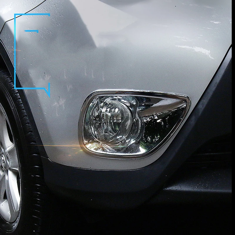 Для Toyota RAV4 ABS Хромированная Автомобильная передняя противотуманная фара, декоративная рамка, накладка, наклейка, аксессуары для автомобиля, Стайлинг, 2 шт