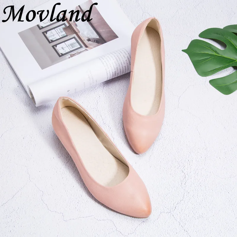 

Movland-2018 spring&summer new pure handmade products ancient retro sharp tip with leather women's fashion Casual shoes,2colors