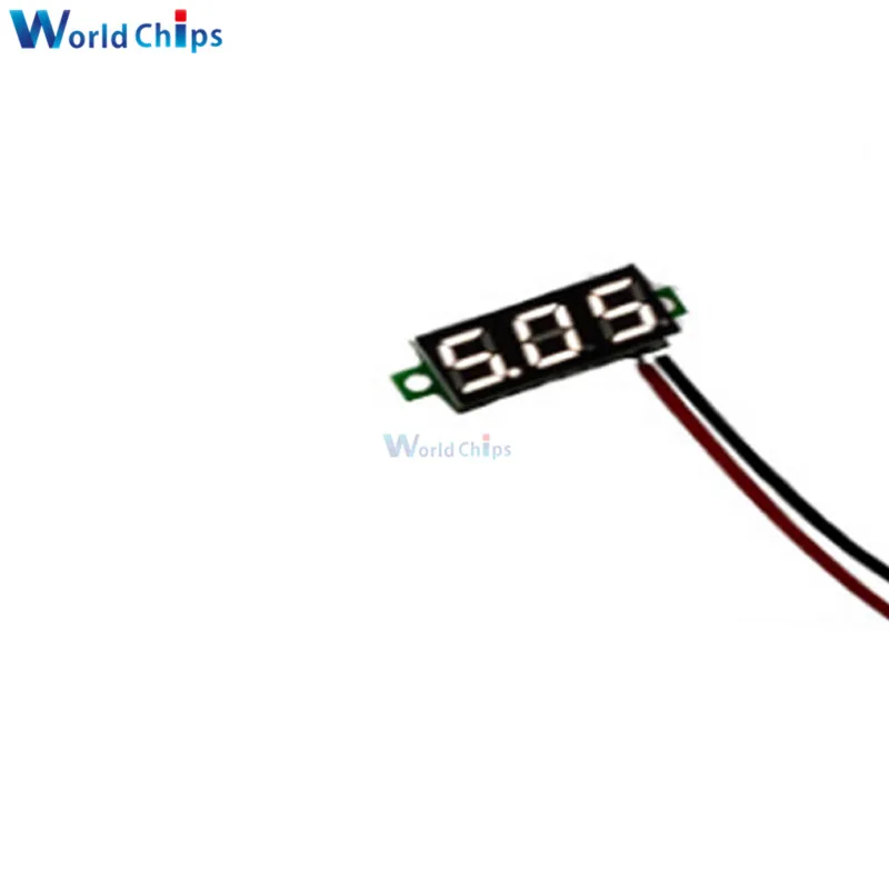 0,28 дюймов 2,5 V-30 V Мини цифровой вольтметр Напряжение тестер Измеритель электронный Запчасти аксессуары Цифровой вольтметр Зеленый светодиодный Экран - Цвет: Белый
