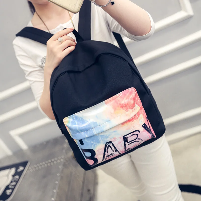 

Mens Bookbag Sale Preppy Style Canvas Teenage School Backpacks Letter Printed Trendy Rucksacks Shoulder Bags School Girls