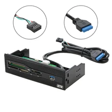 STW 5,2" внутренний кардридер медиа многофункциональная панель ПК Передняя панель USB 3,0 Поддержка CF XD MS M2 Устройство для чтения карт SD TF smart