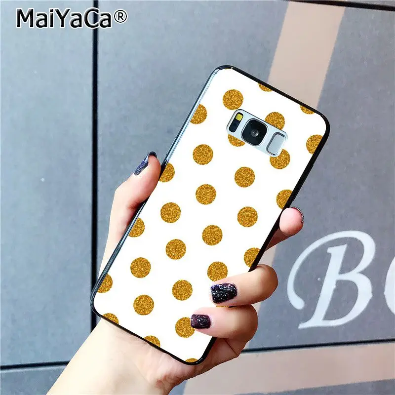 Red Black Gold Polka dots Dot