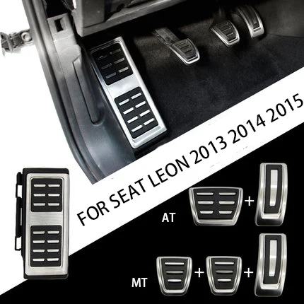 Stainless Steel Manual Transmission MT Pedal Include Footrest Gas Clutch Brake Pedal For SEAT LEON MK3