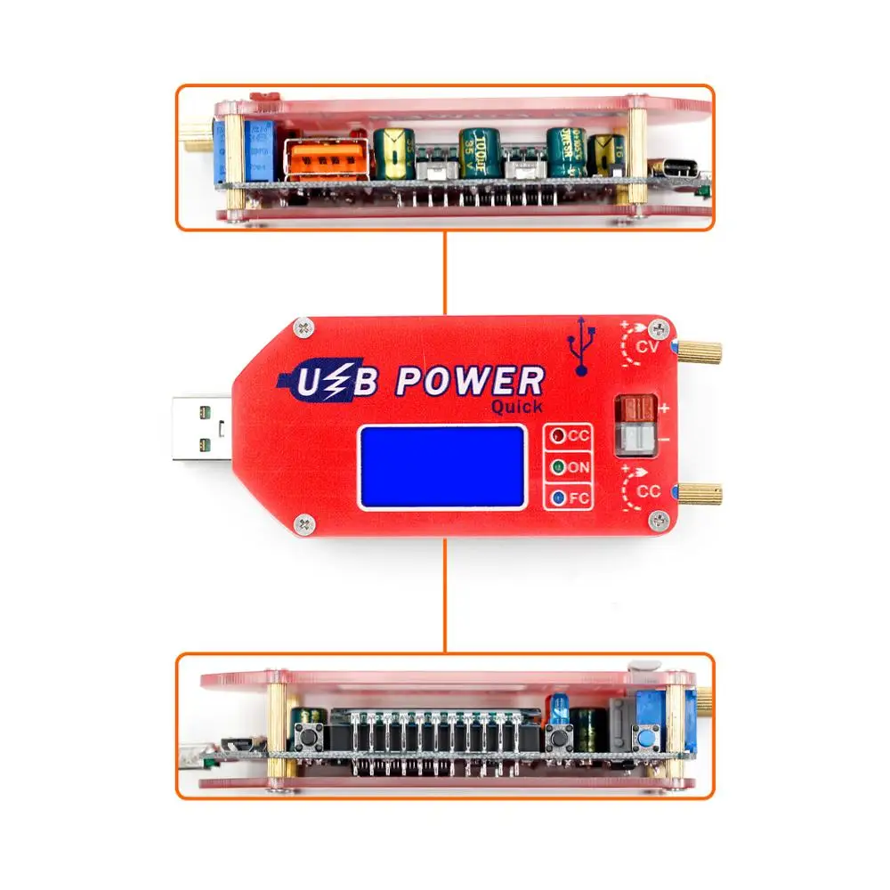 DP3A цифровой дисплей USB регулируемый силовой модуль DC 1-30 в 15 Вт QC 2,0 3,0 FCP Быстрая зарядка лабораторный источник питания