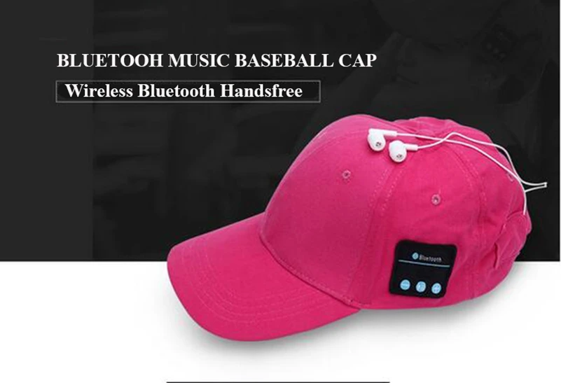 2017 New Wireless bluetooth Earphone Stylish Hat Handsfree Sport Blutooth Headphones Stereo Music Woman Cap Outdoor Headset Mic(1)