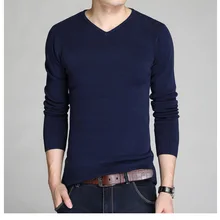 MJartoria пуловер мужская брендовая одежда новая осенне-зимняя шерстяная приталенная кофта с v-образным вырезом мужской повседневный Полосатый пуловер