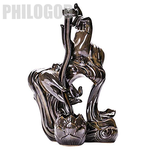 

PHILOGOD Ceramics Buddha Hand Backflow Incense Holder Creative Decoration Ceramic Crafts (Zen Buddha)