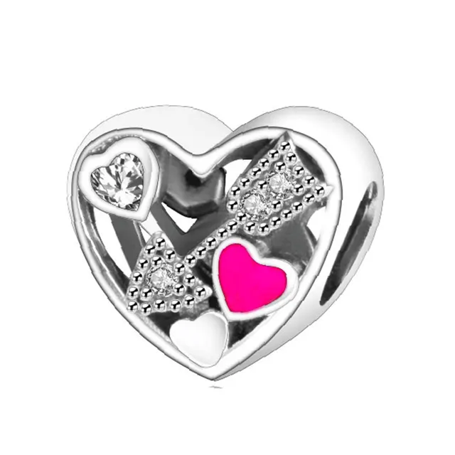 Valentine's Day 2017 Charms 925 Sterling Silver Heart Arrow Bead Fit