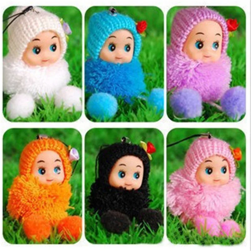 

2pcs/lot Mini Small Plush Toy Lovely Exquisite Key&Bag Chain Phone Strap brinquedos Random Color