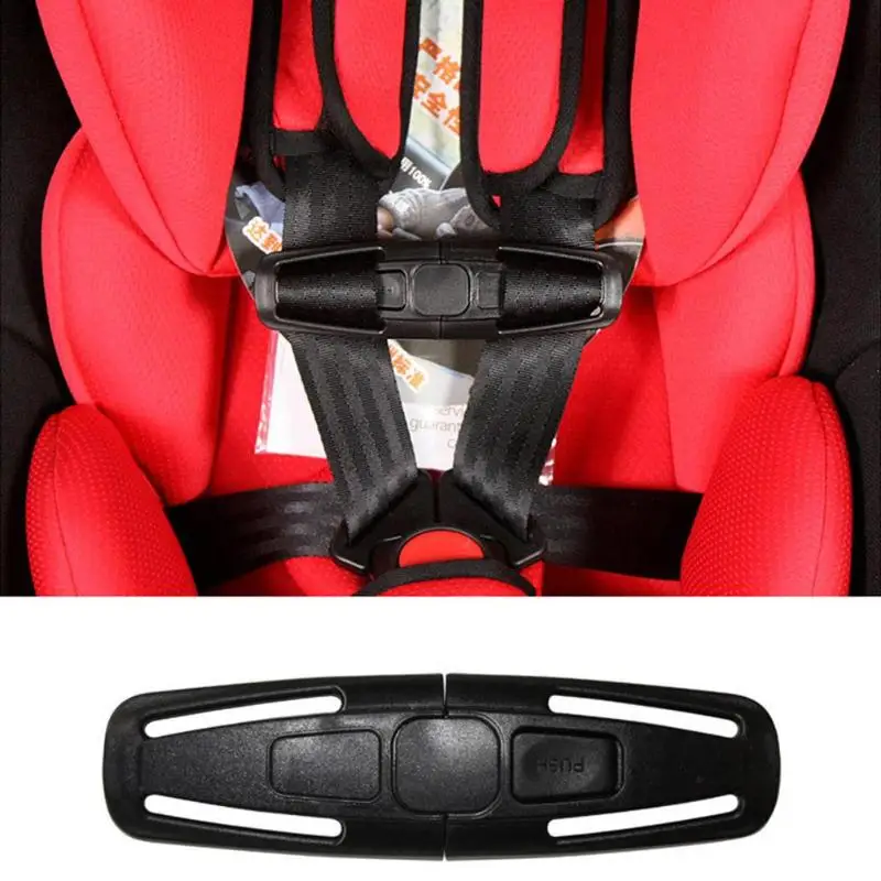 

Durable Black Baby Safety Seat Strap Belt Harness Chest Clip Seat Buckle Child Clip Latch Toddler Protection