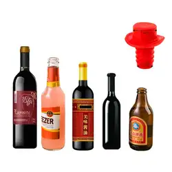 6 шт. пробки для напитков Силиконовое для вина пробки Пробка для винной бутылки пробки с шляпой сверху