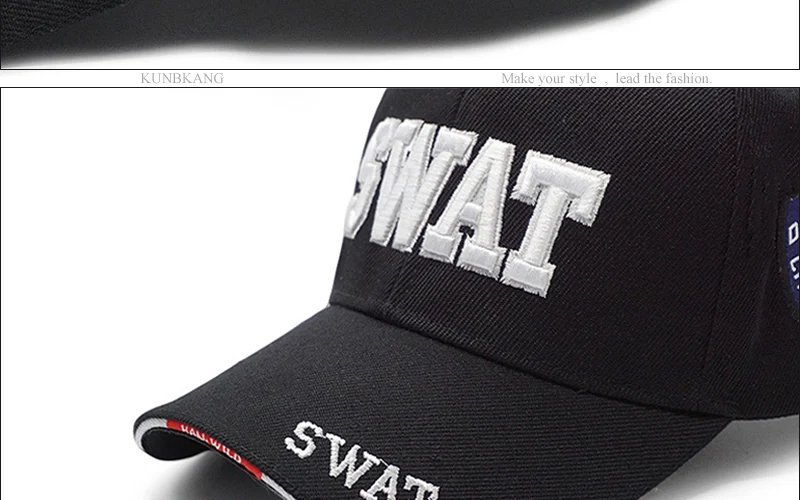 Новая брендовая полицейская бейсбольная кепка, Мужская армейская тактическая бейсболка кепки, Регулируемая унисекс Повседневная бейсбольная кепка SWAT Bone