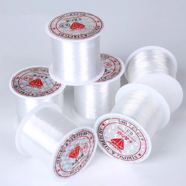 0.2-0.8mm 10 Size Transparent Non-Stretch Fishing Line Wire Nylon String  Beading Cord Thread
