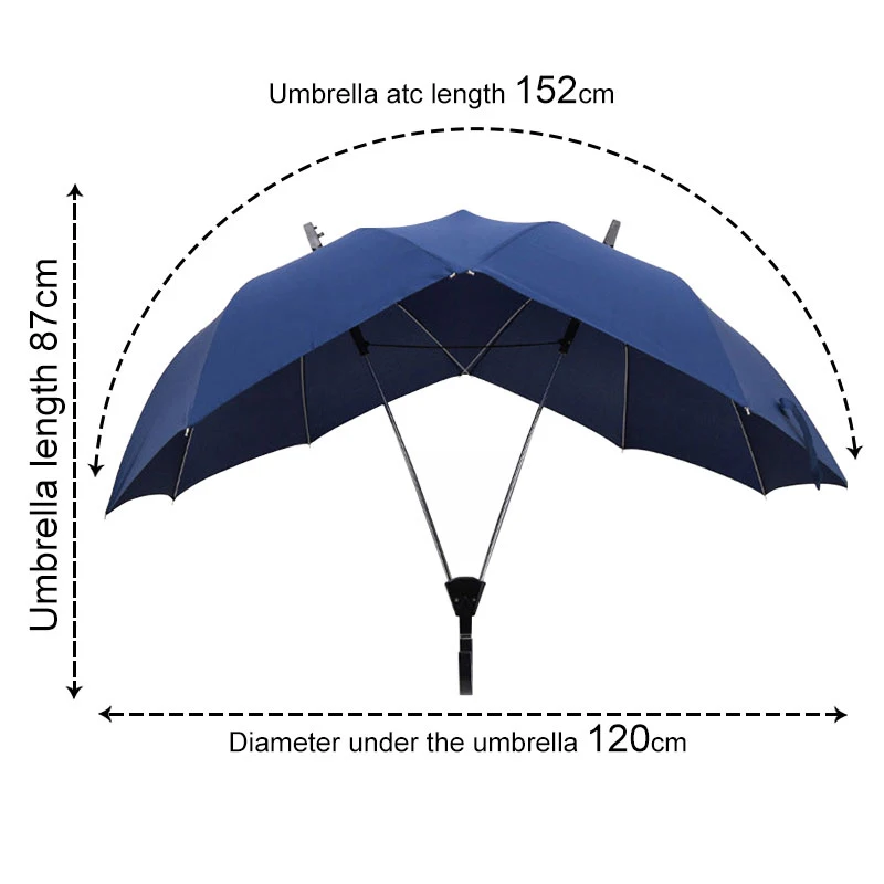 Ветрозащитный большой зонтик женский зонт большой Топ двухполюсный парный мужской женский зонтик с длинной ручкой Открытый Parapluie