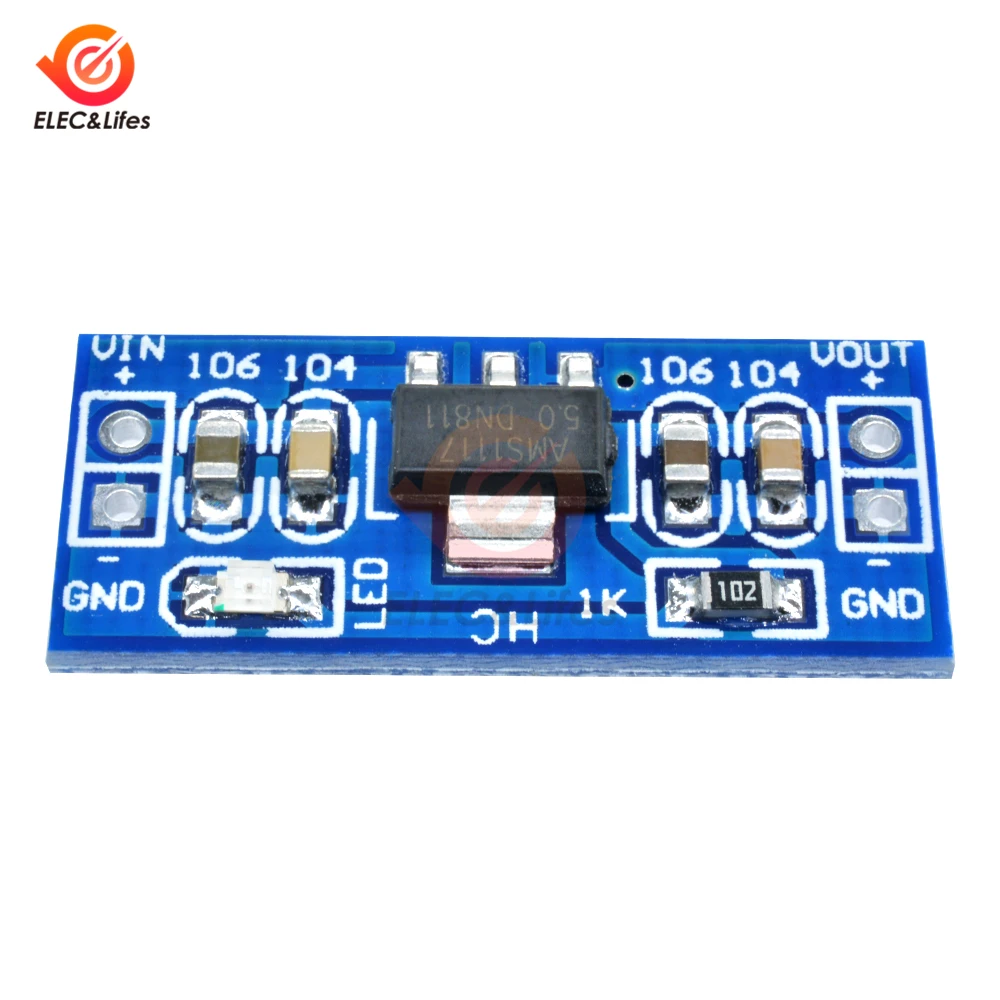 AMS1117 3,3 5 V Питание модуль мини-платы DC-DC Бак Сыходзь Мощность модуль для Arduino AMS1117-3.3V AMS1117-5V