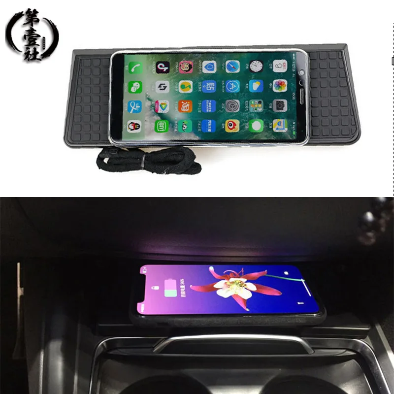

10W Car QI Wireless Charger Fast Charging Center Console Phone Holder Charging Panel for BMW X3 X4 F25 F26 iPhone 8 X XSmax