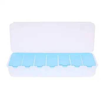 

Large 7 Compartment Holder Convenient Jewelry Contact Lens Medicine Pill Capsule Vitamin Tablet Storage Box Container