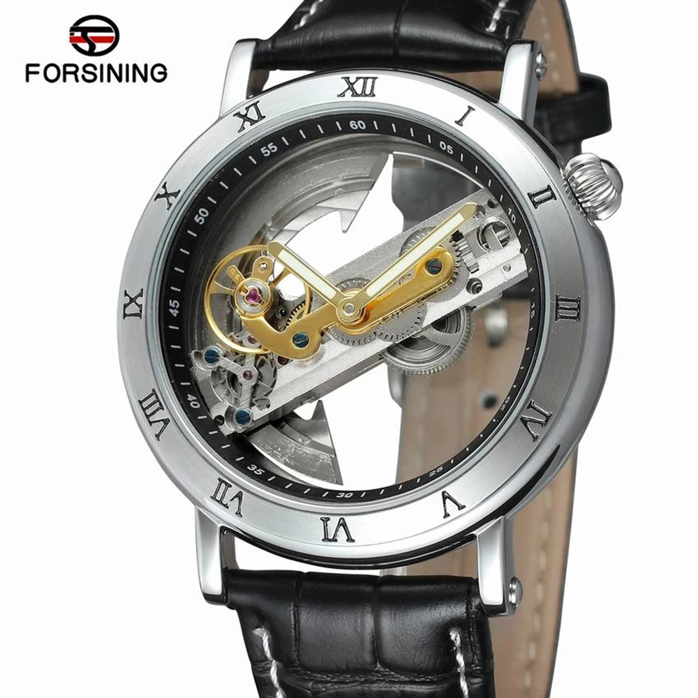 

2019 FORSINING men's mechanical watch men Luxury Skeleton Automatic Watch Self-Wind clock sport wrist watch Business Wristwatch