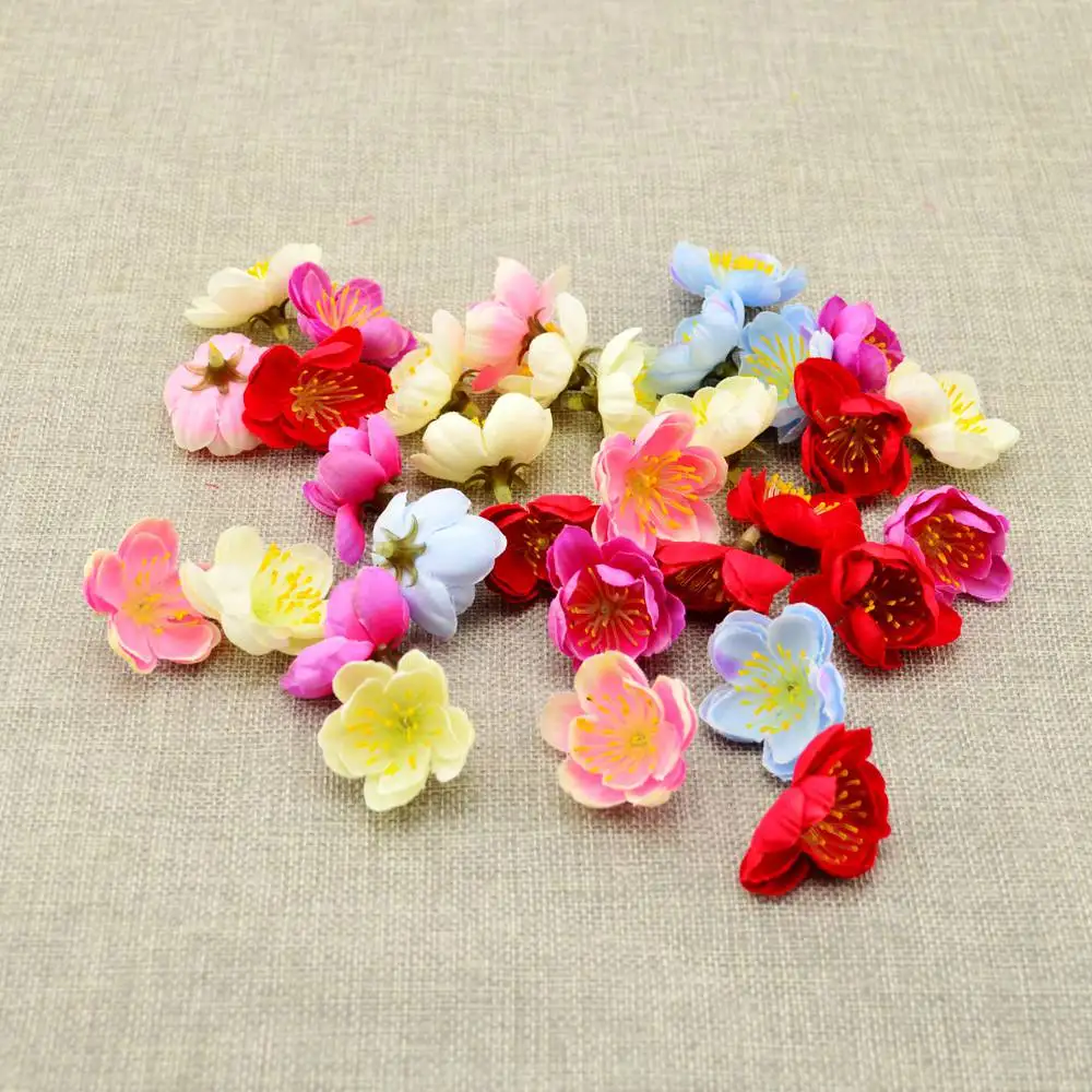 

30pcs Artificial flowers for home wedding decoration accessories cheap silk cherry DIY wreaths Bridesmaids headdress