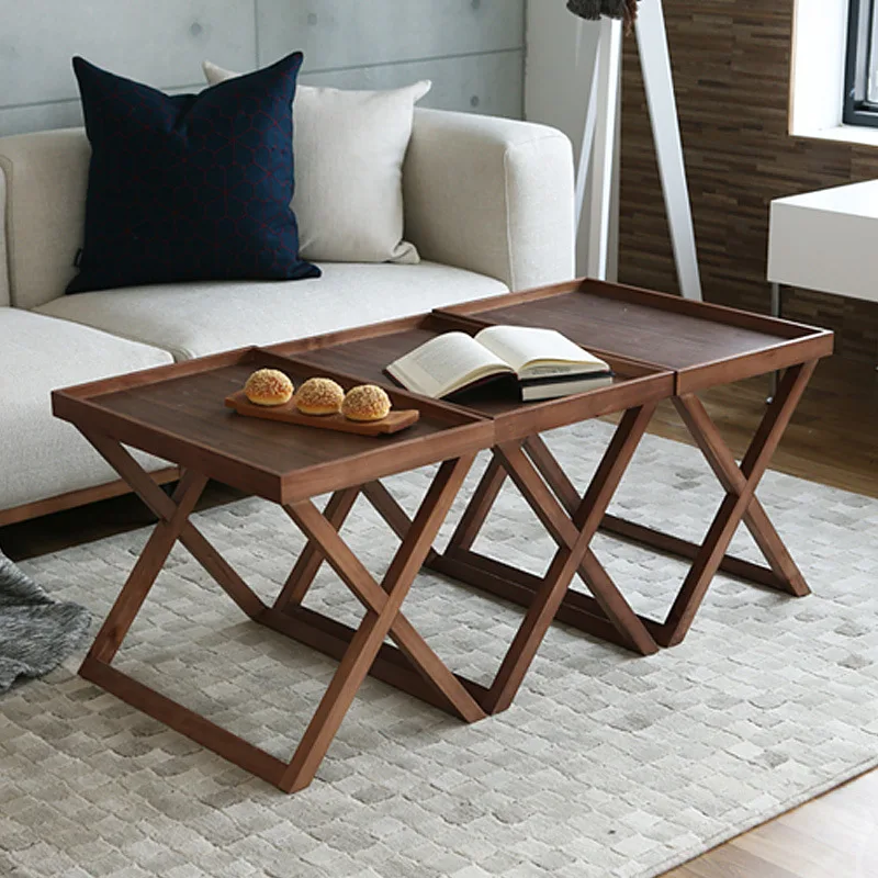 Журнальные столы, мебель для дома, твердый деревянный чайный столик 60*40*49 см/шт., боковой стол, стол basse, минималистичный
