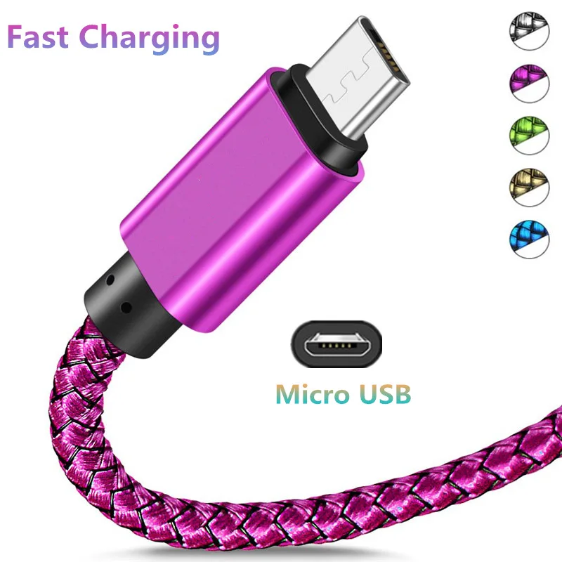 

Fast Charging for Huawei P Smart 2019 Honor 10 lite 8C 8X Micro USB Charging Cable for Htc Desire 12 plus LG X Power 2 V8 Wire