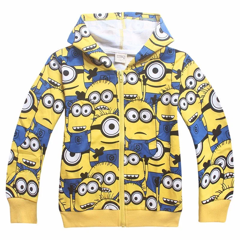 Minions boys clothes girls t shirts for kids clothing toddler in children Spring hoodies costume sweatshirts cartoon sweater (1)