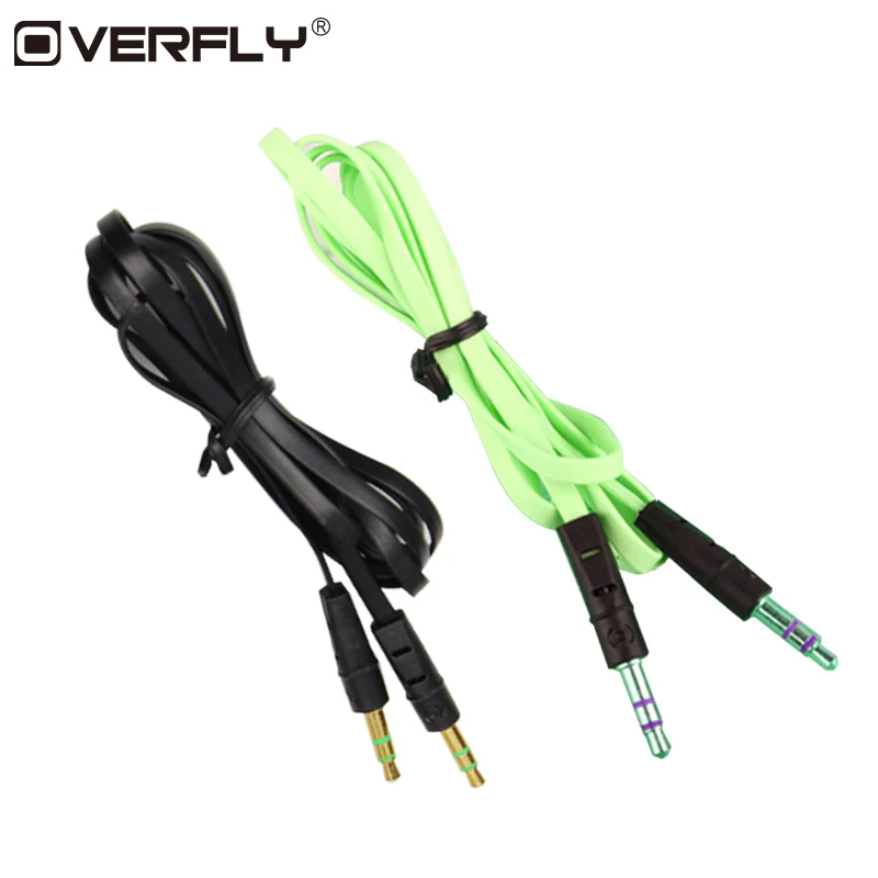 

3.5mm Male Audio Stereo AUX Flat Noodle Cable AUX Cable Male to Male Stereo Audio Extension Flat Cable for Xiaomi Android phone