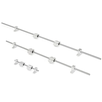 

10pcs 8mm Diameter 200-800mm Linear Rail Shaft Rod with Bearing Guide Support and SCS8UU Bearing Block CNC Parts