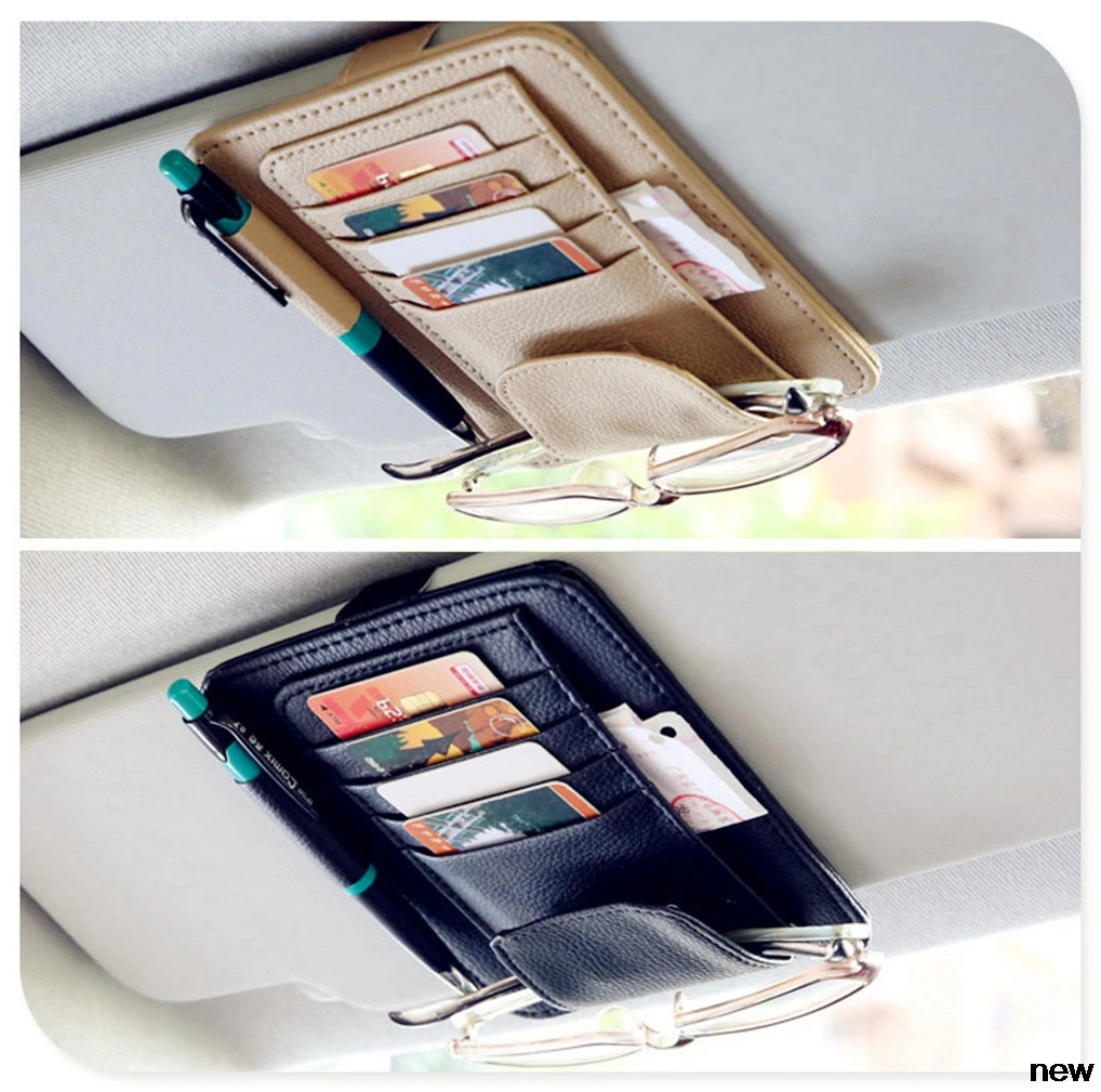 

Car Card Storage Glasses Organizer Holder PU Leather Case For Kia eco Pro-cee-d KOUP cee-d Rondo Kue Kee KV7 POP VG