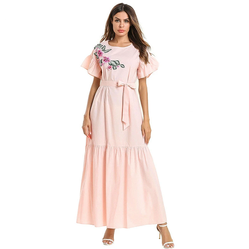ladies pink maxi dresses