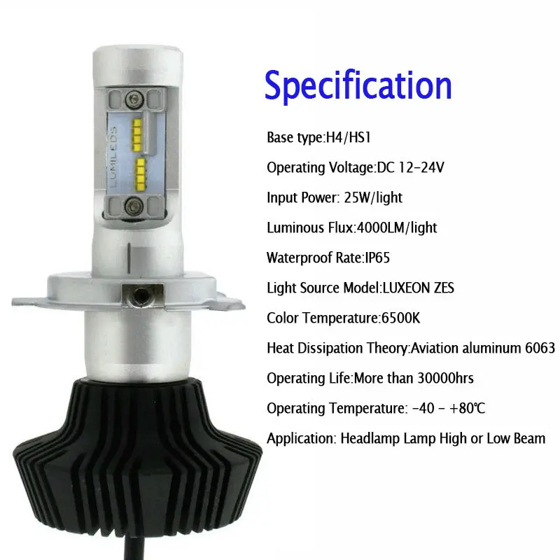 Motorrad H4 Hs1 Led Scheinwerfer Birne H L Hallo Lo High Low Dual Motorrad Motocross Licht Kit Scheinwerfer Roller Atv Moto Kopf Lampe Led Headlight Bulb Headlight Bulbhi Lo Aliexpress