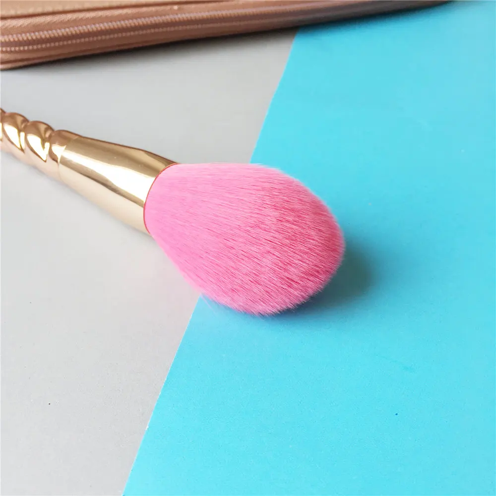 Escova com Bolsa de Couro Sintético de Alta o Meu Destino em Espiral-forma Unicórnio Conjunto Escova Qualidade Beleza Liquidificador Maquiagem Ferramenta 9-peças Kit 9 Beleza e saúde